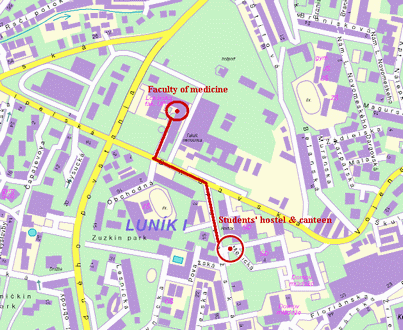 Map of Košice